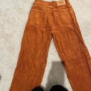 Orange corduroy pants